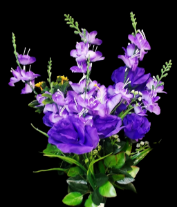 Purple Mixed Rose Lily Stock x 18 
26"