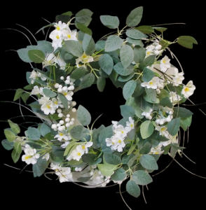 White Berry Flower Wreath
22"