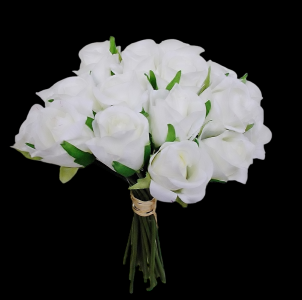 White Mini Rose Bundle x 22
10"