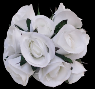 White Sweetheart Rose Bud Pick  S/12
6" Pick