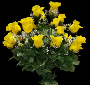 Yellow Giant Rose Bud with Gyp x 24
24"