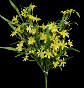 Yellow Mini Lily x 9 
21"
