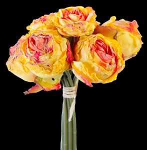 Yellow/Orange Dried Rose Bundle x 8
9"