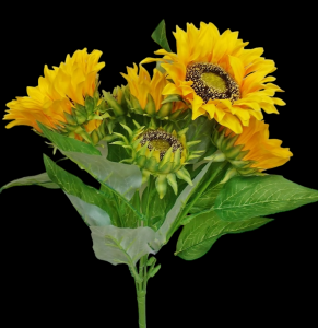 Yellow Sunflower x 7 
17", 2.5" - 6" Blooms