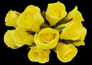 Yellow Sweetheart Rose Bud Pick  S/12
6"Pick