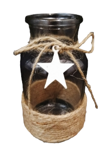 Bottle with Jute and Star S/6
5" RR50020