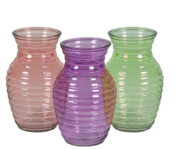Assorted Spring Color Spiral Vase S/12
4.5" x 7.25" 7-784GLS/1SC