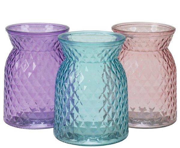 Cotton Meadow Color Diamond Vase Assortment S/12
4" x 6" 7-747GLS/1CMD