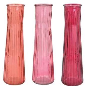 Assorted Berry Shades Bud Vase S/12
1.5" x 9" G3747
