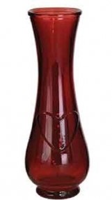Ruby Red Heart Bud Vase S/24
8.5" GV04, Hand Wash Only!