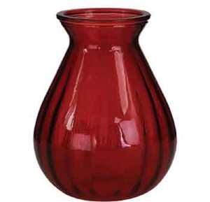 Ruby Red Wide Ribbed Bud Vase S/12
2.25 x 5.75, G186, Hand Wash Only!