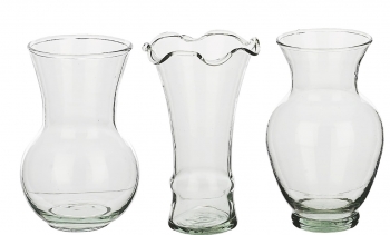 Recycled Glass Mini Trio Vase Assortment S/24
5" 3960AST