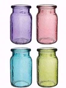 Assorted Color Vintage Hammered Jar S/24
2" x 4" 3277