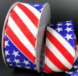 #9 Wired Diagonal Stripes and Stars
1.5" x 10yd