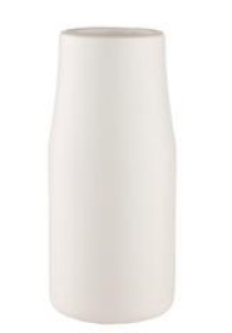Matte White Bevel Vase S/6
2" x 6" 7357