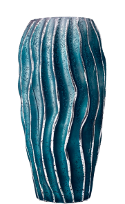 Blue/Green Ripple Vase
6.5" x 13", 3.5" Opening