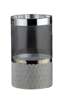 Silver Stripe Cylinder Vase
4.5" x 8"