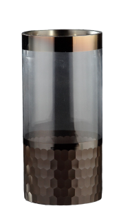 Grey/Smoke Stripe Cylinder Vase
4.5" x 10"