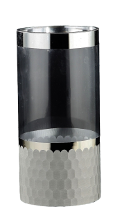 Silver Stripe Cylinder Vase
4.5" x 10"
