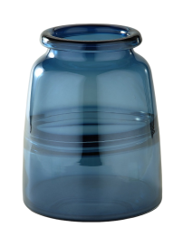 Blue Thick Rim Vase
7.5" x 9.5", 4" Opening