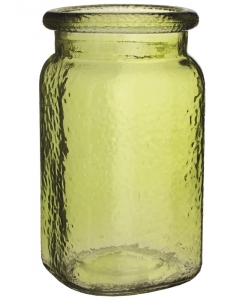 Green Hammered Jar S/24
2.5" x 5.5" 3278