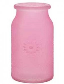 Pink Strawberry Slush Embossed Vase S/12
2.75" x 7" GF2030, Hand Wash Only!