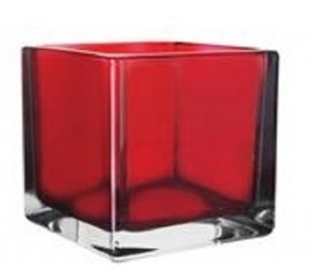 Ruby Red Cube Vase S/6
5" 3065