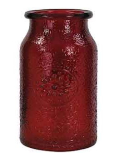 Ruby Red Embossed Vase S/12
2.75" x 7" G3836