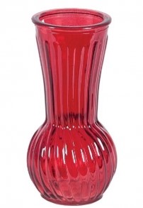 Ruby Red Ribbed Vase S/12
3" x 7" 7-496GLS/1RD Like C118