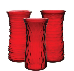 Ruby Red Rose Vase Assortment S/12
4" x 9.75" 973 RBY