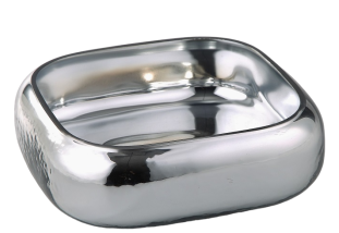 Silver Square Glass Dish
9" x 3"