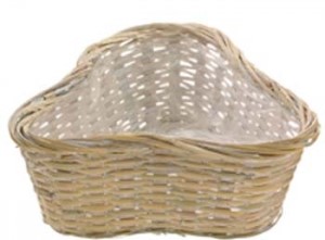 Whitewashed Triple Basket Pot Cover 6''