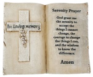 Resin In Loving Memory “Bible” with Serenity Prayer – Bonnett Wholesale ...