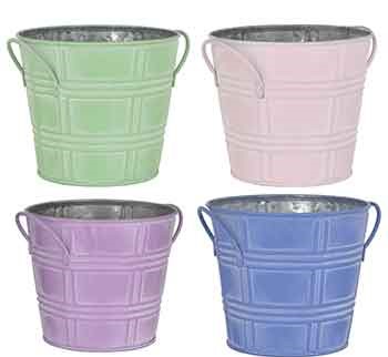 Pastel Metal Block Patern Pot Cover with LIner S/4
5" 