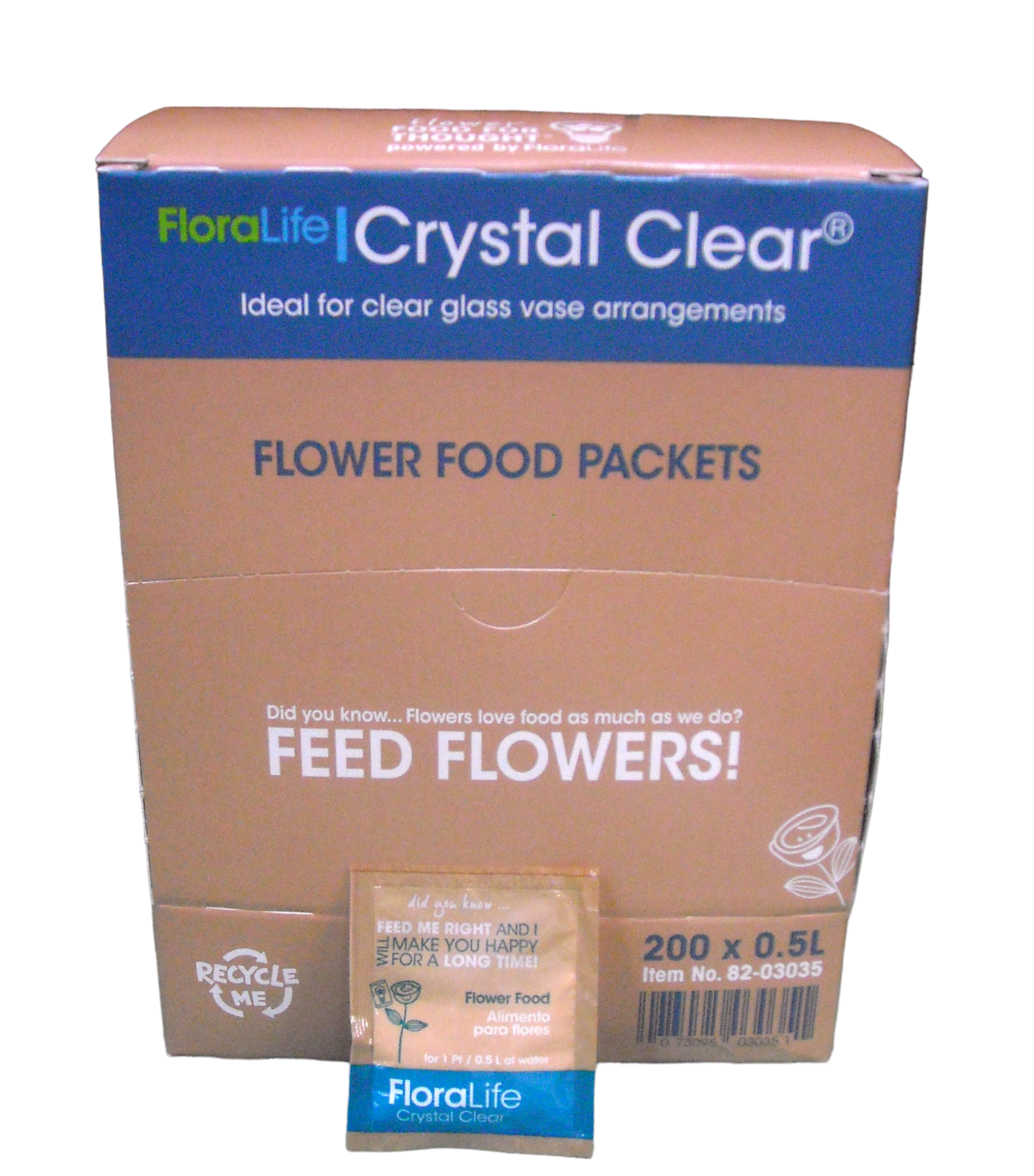Floralife Crystal Clear 5 Gram Sachets S/200
Counter Display, Recyclable Packaging 
