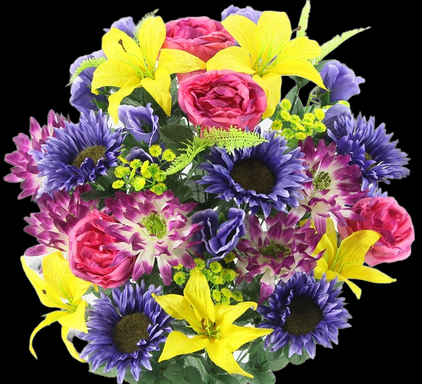 Purple/Yellow/Beauty Mixed Dahlia Sunflower x 36
26"