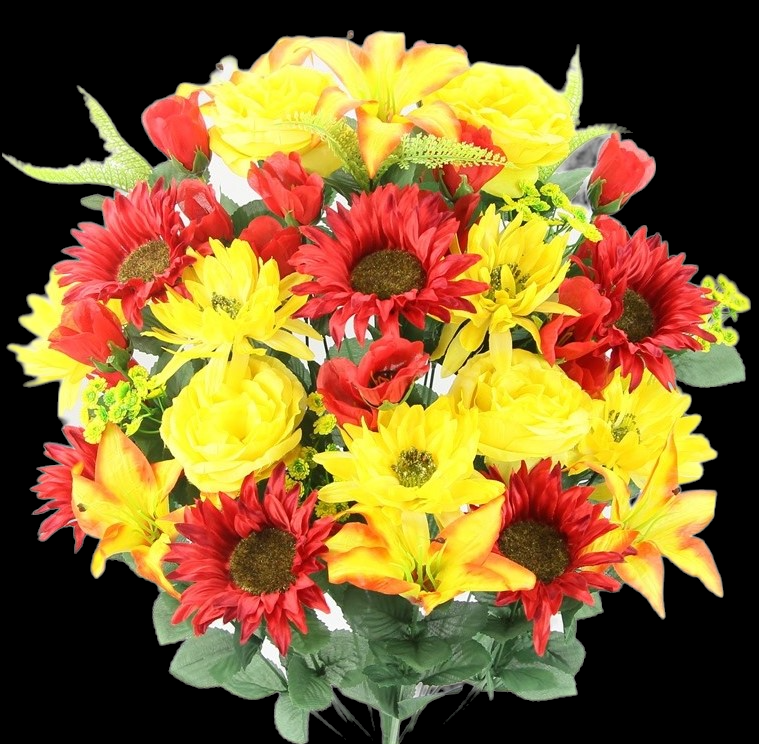 Yellow/RedMixed Dahlia Sunflower x 36
26"