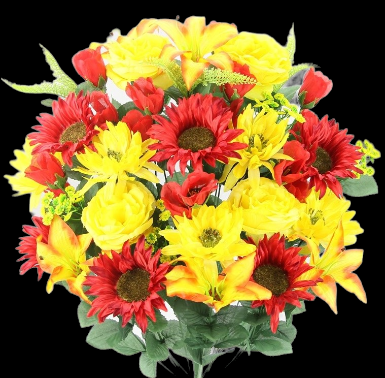 Yellow/Red Mixed Dahlia Sunflower x 36
26" 68371.YER