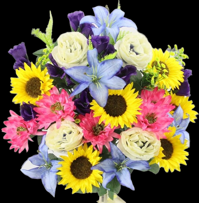 Yellow/Purple/Beauty Mixed Dahlia Sunflower x 36
26"