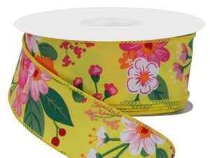 #9 Wired Yellow Graphic Floral
1.5" x 10yd