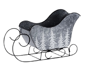 Galvanized Tree Sleigh with Liner
12" x 7.5"