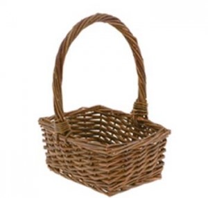 Rectangular Unpeeled Willow Design Basket with Liner
8.5"