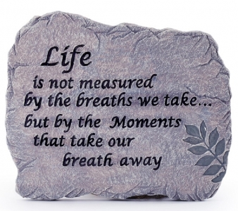 Life Is Not Measured By Resin Stepping Stone 10″ x 8.5″ 52913
