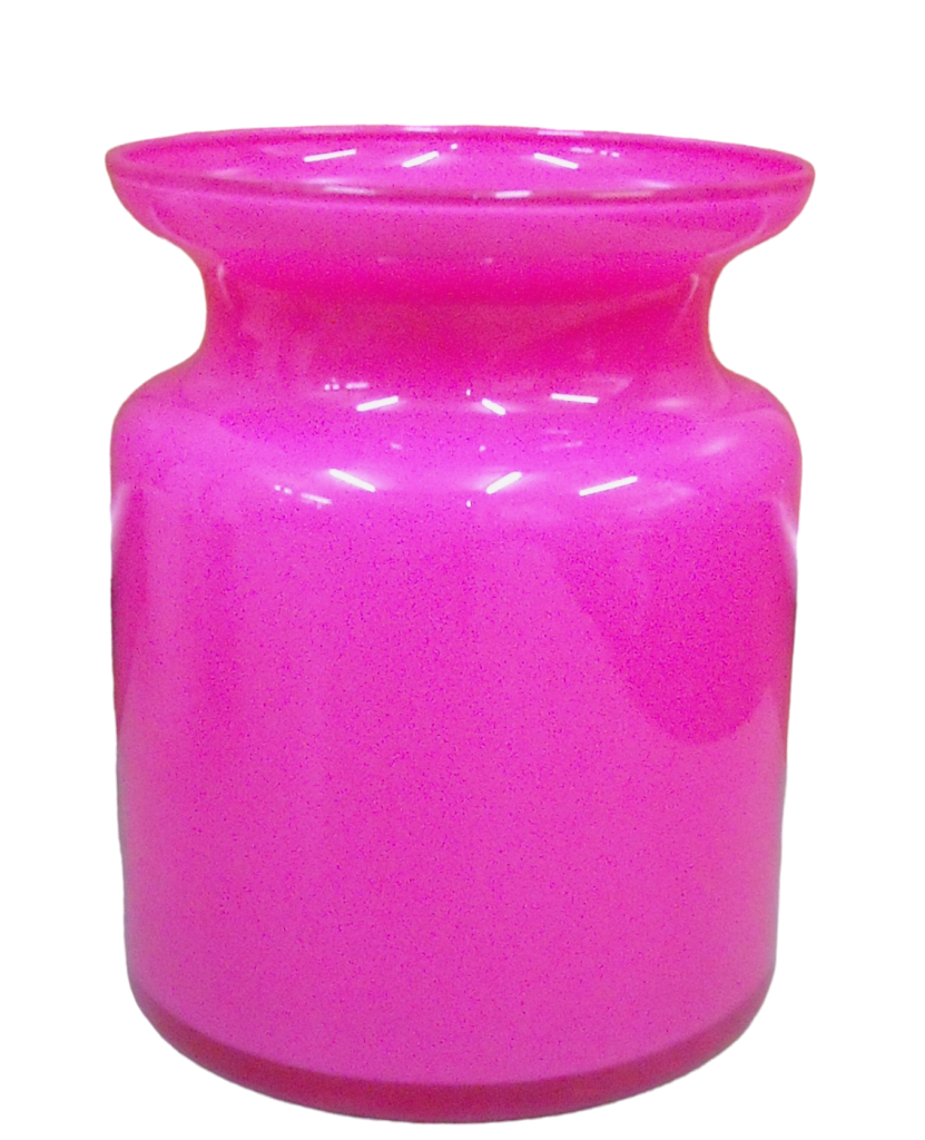 Hot Pink Collared Neck Vase S/6 
4.5" x 6" 25037
