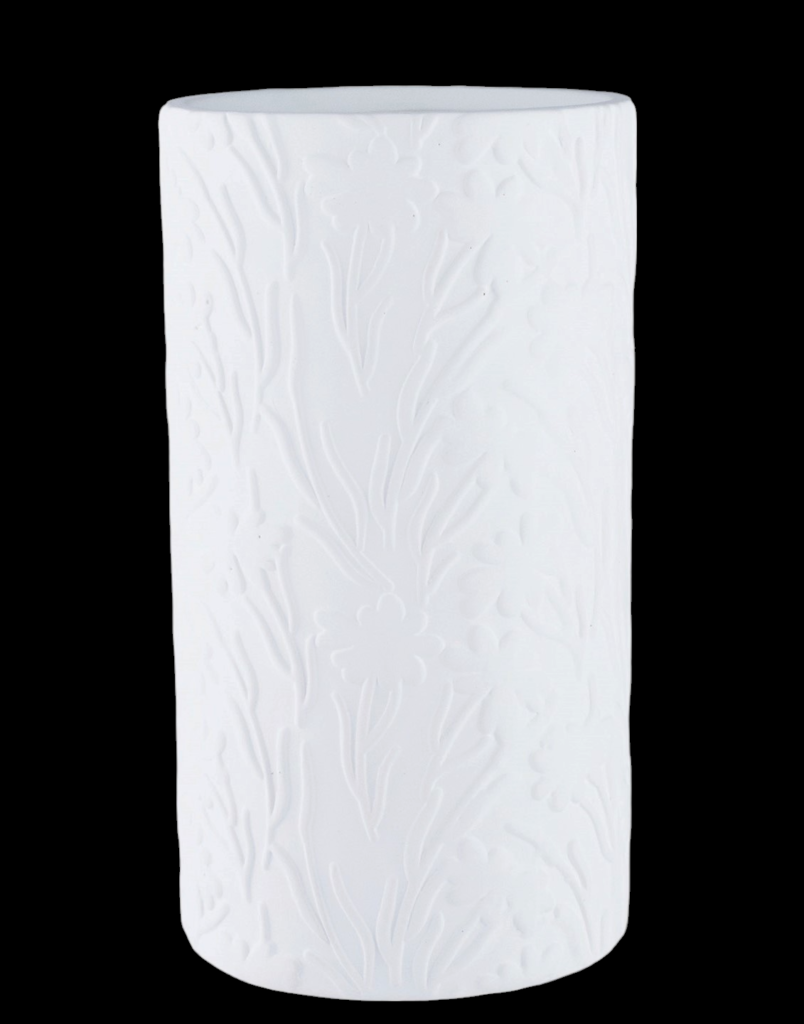 White Embossed Floral Cylinder S/6
3.5" x 7" 7336 26775.FLRL