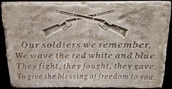 Our Soldiers We Remember Memorial Stone 18” x 10” 52725.MP115