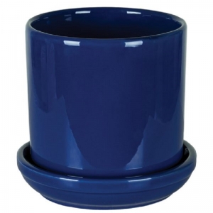 Cobalt Blue Planter with Saucer 6" 
22182
