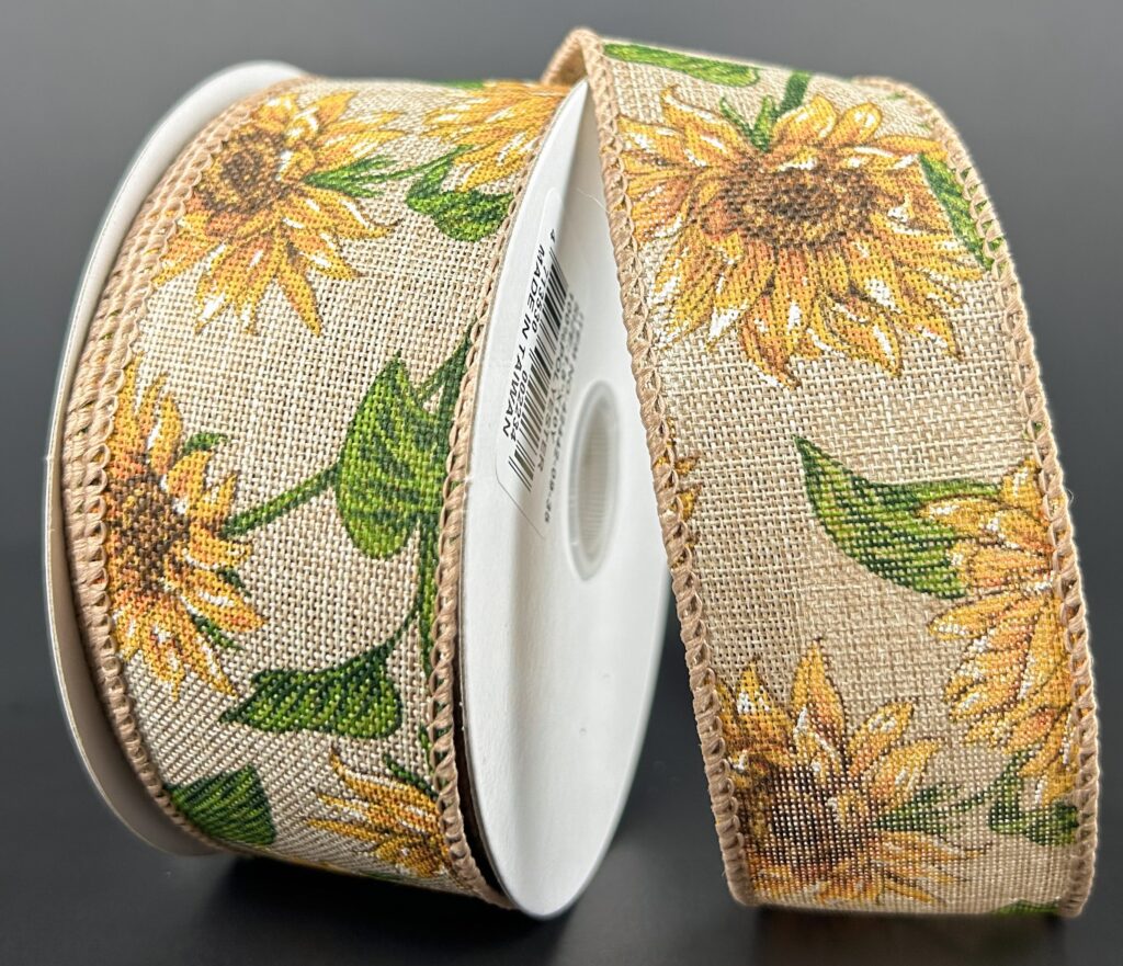 #9 Wired Fall Wild Sunflowers 
1.5" x 10yd 71612