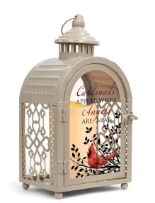 Remembrance Lantern with Removable LED Pillar Candle 5.5″ x 11″, Battery Operated  517218